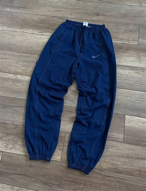 Vintage Nike Track Pants Men’s XXL Blue Baggy Y2K Wide Leg 